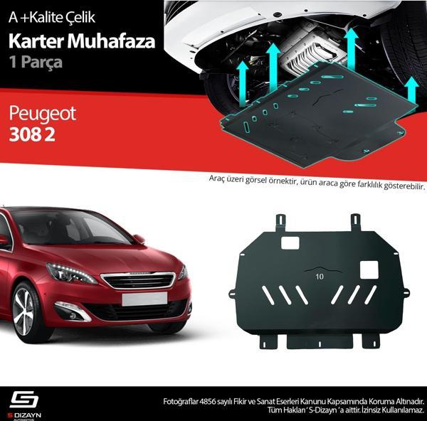 S-Dizayn Peugeot 308 Çelik Karter Muhafaza Koruma 2013-2019 A+ Kalite - Image 1