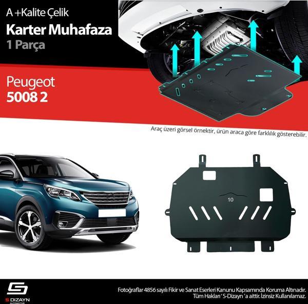 S-Dizayn Peugeot 5008 Çelik Karter Muhafaza Koruma 2017-2023 A+ Kalite - Image 1