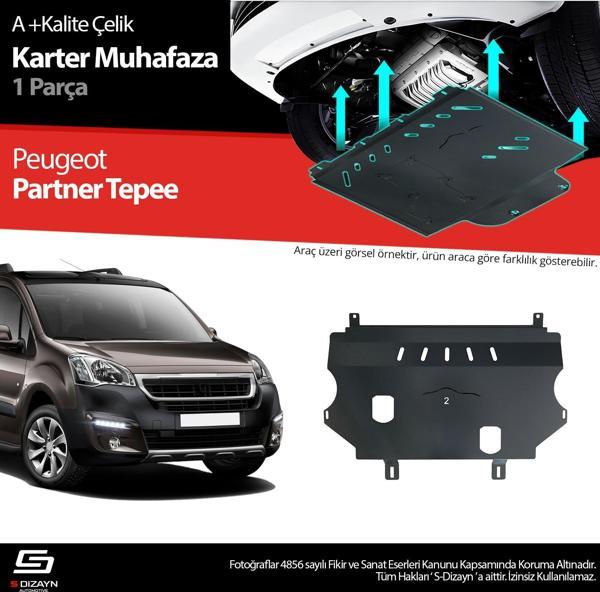 S-Dizayn Peugeot Partner Tepee Çelik Karter Muhafaza Koruma 2008-2018 A+ Kalite - Image 1