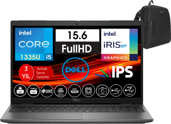 Dell Latitude 3550 Intel Core I5 1335U 16GB Ddr5 1tb SSD 15.6" Fhd IPS WINDOWS11PRO Taşınabilir Bilgisayar WN012L54501428 + Zetta Çanta - Image 1