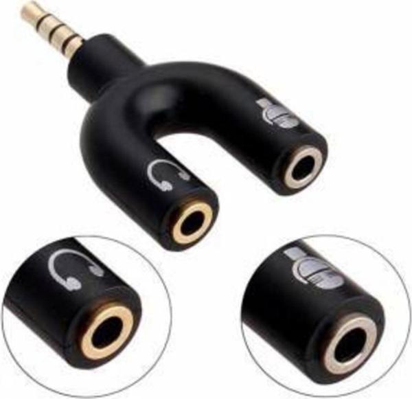 Kulaklık Mikrofon Çoklayıcı 3.5 Mm Splitter Switch Stereo Dönüştürücü - Image 1