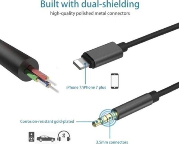 Lightning To Aux Kulaklık Çevirici 3.5 Mm Jack Girişli Iphone 3.5mm Araç Aux Dönüştürücü Ses Kablosu - Image 1