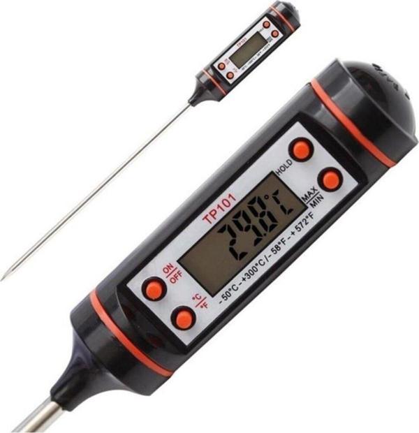 Siyah Dijital Lcd Gıda Yemek Termometresi Batırmalı Mutfak Termometresi - Image 1