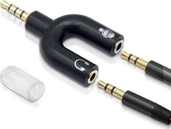 3.5mm Aux Kulaklık Ve Mikrofon Ayırıcı Y Çoklayıcı Splitter Switch Stereo Dönüştürücü - Image 1
