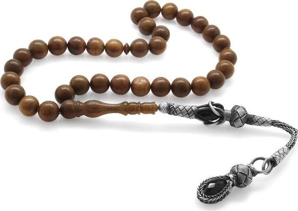 1000 Ayar Gümüş Kazaz Püsküllü Açık Renk Küre Kesim Kuka Tesbih - Image 1