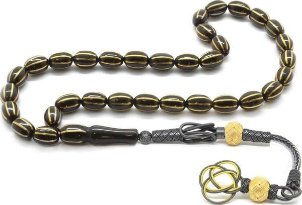 1000 Ayar Gümüş Kazaz Püsküllü Pirinç Karpuz Yarma Arpa Kesim Rus Oltu Tesbih - Image 1