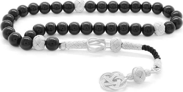 1000 Ayar Gümüş Kazaz Püsküllü Rus Oltu Tesbih - Image 1