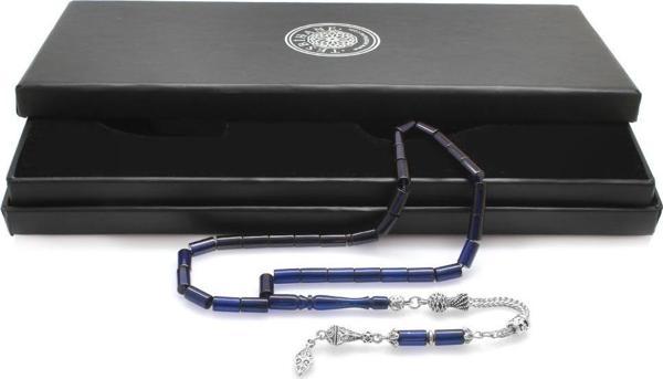 Kararmaz Metal Anadolu Desen Püsküllü Kesme Kesim Lacivert Sıkma Kehribar - Image 1