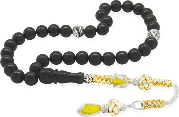 Kazaziye Tasarım Bakır Kaplama Püsküllü Küre Kesim Rus Oltu Tesbih - Image 1