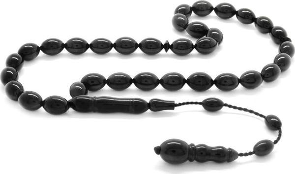 Kumpas İşçilikli Arpa Kesim Erzurum Oltu Taşı Tesbih - Image 1