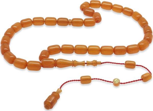 Sistemli Her Bir Tanesi Usta işçilikli Kapsül Kesim Orange Katalin Tesbih - Image 1