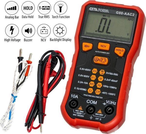 Ceta Form G80-Aac2 Otomatik Sınıflamalı Dijital True Rms Multimetre - Image 1