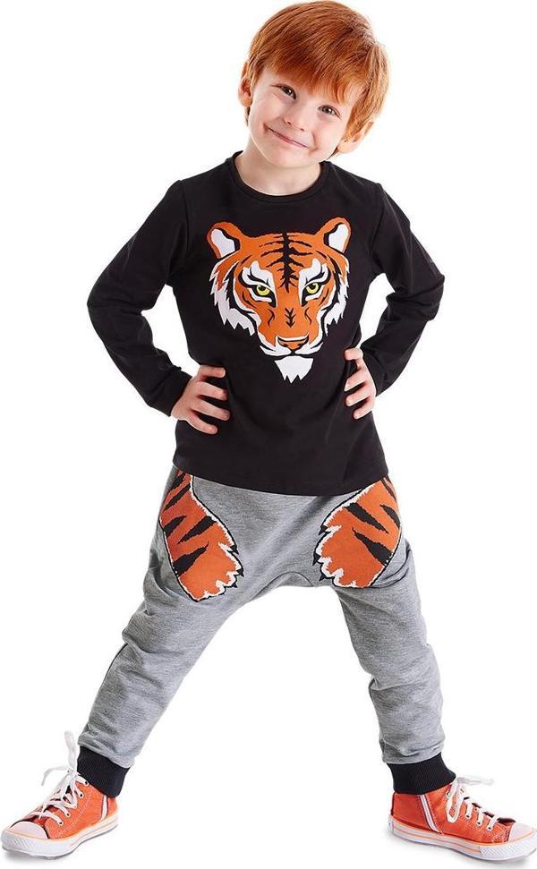 Kaplan Pençesi Erkek Çocuk Kışlık T-shirt Pantolon Takım - Image 1