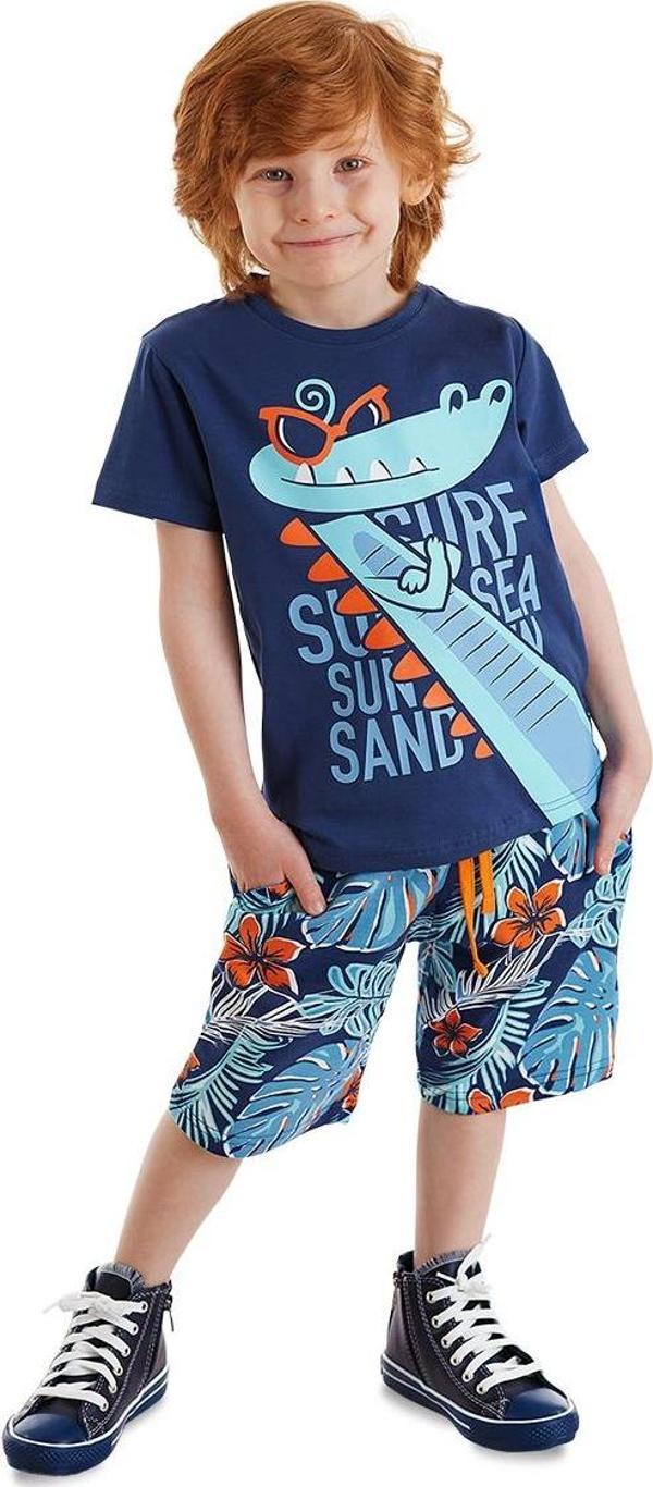 Surfer Croco Erkek Çocuk T-shirt Şort Takım - Image 1