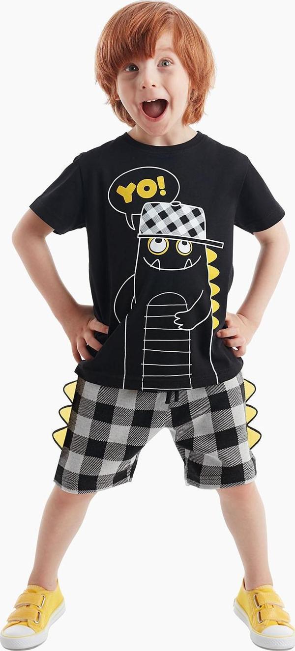 Yo Dino Erkek Çocuk T-shirt Şort Takım - Image 1
