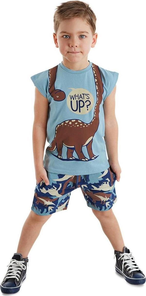 Titan Yaz Erkek Çocuk Yazlık T-shirt Şort Takım - Image 1
