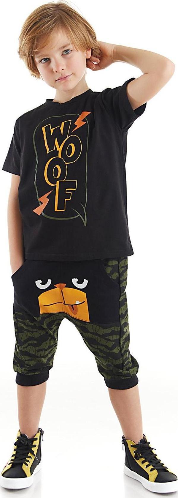 Woof Erkek Çocuk T-shirt Kapri Şort Takım - Image 1