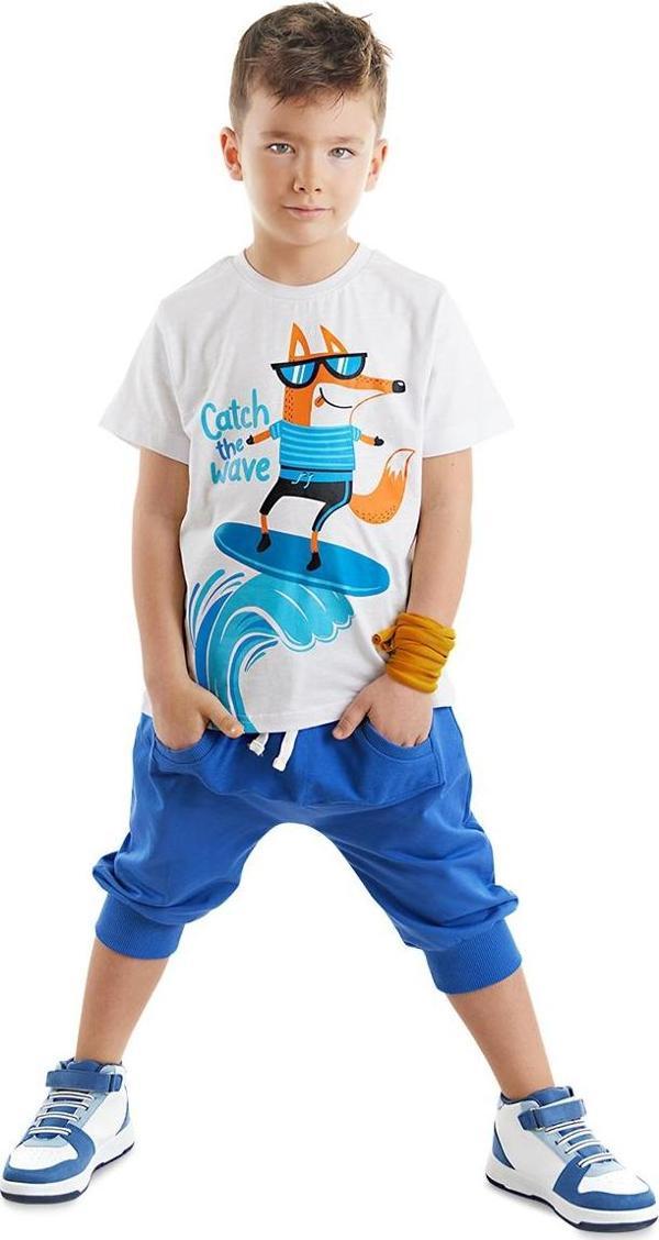 Surf Fox Erkek Çocuk Yazlık T-shirt Kapri Şort Takım - Image 1