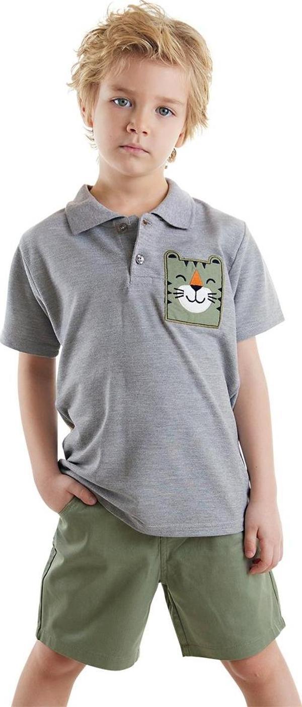 Kaplan Erkek Çocuk Yazlık Polo Yaka T-shirt Gabardin Şort Takım - Image 1