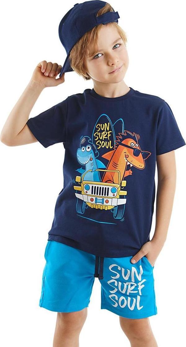 Shark Surf Erkek Çocuk Yazlık T-shirt Şort Takım - Image 1
