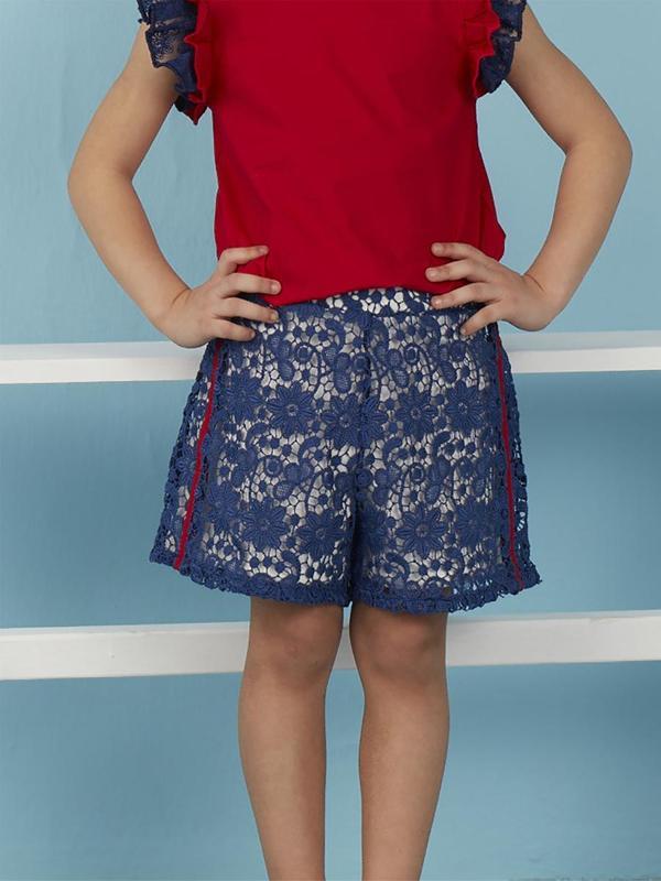 Laci Dantelli Kız Çocuk Şort - Image 1