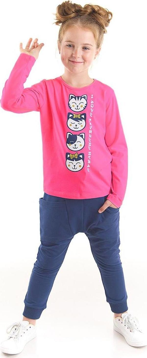 Japan Cats Kız Çocuk T-shirt Pantolon Takım - Image 1