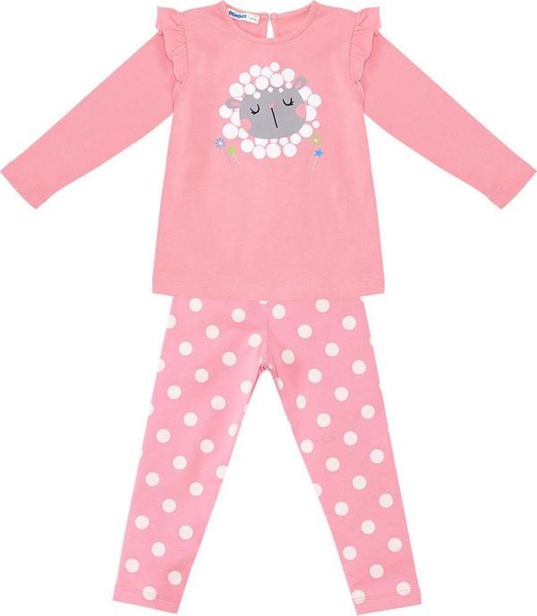 Kuzucuk Kız Bebek Pembe Tunik Tayt Takım - Image 1