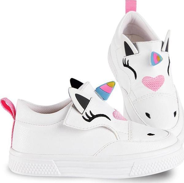 Unicorn Beyaz Kız Sneakers Spor Ayakkabı - Image 1