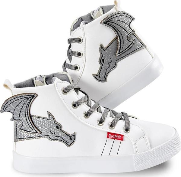 Ejderha Erkek Çocuk Beyaz Sneakers Spor Ayakkabı - Image 1