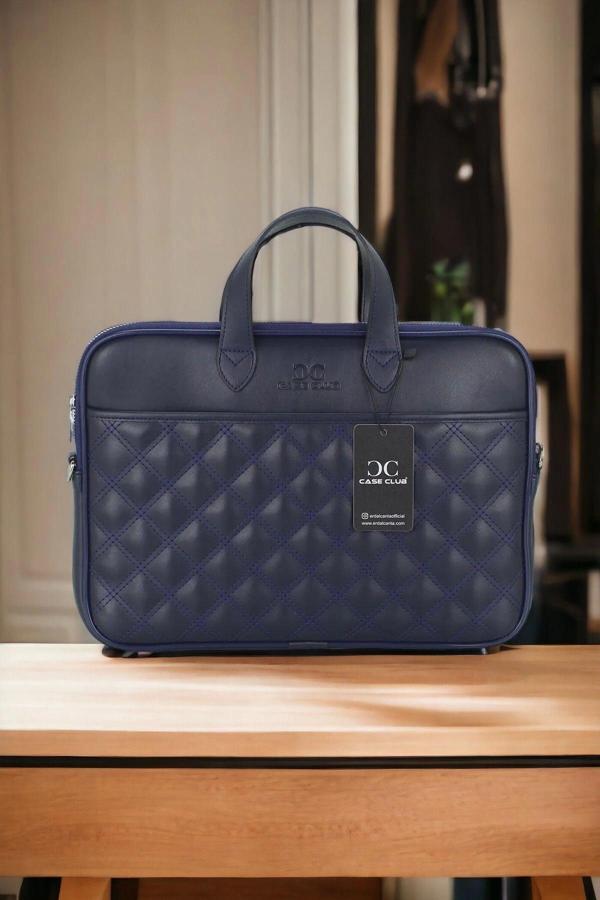13.3-14" inç Lacivert El ve Omuz Laptop Evrak Çantası - Image 1