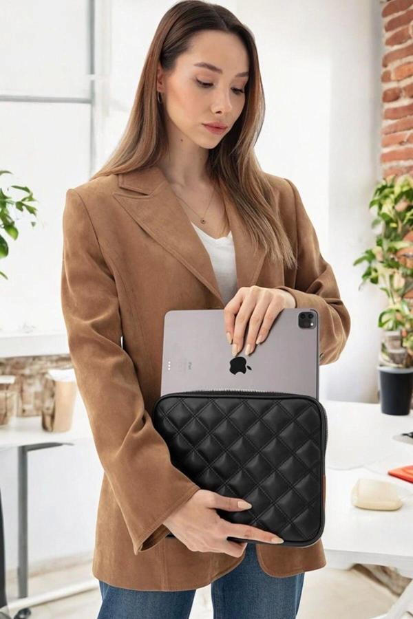10-11" İnç Şık iPad Air Pro & Matepad & Galaxy Siyah Tablet Kılıfı - Image 1
