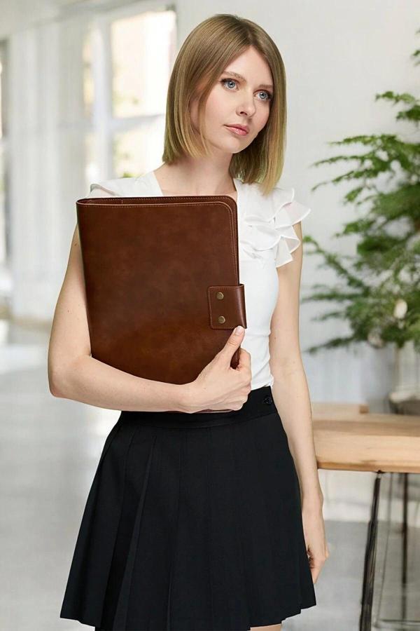 Lüx Macbook Air Pro 13-14 İnç Ofis Organizer Taba Nova Evrak & Laptop & Tablet Çantası - Image 1