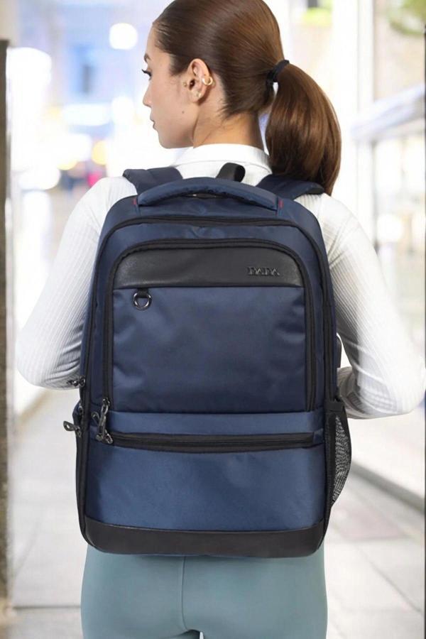 Sportif Su Geçirmez 14-15,6 inç Lacivert Notebook Laptop Sırt Çantası - Image 1