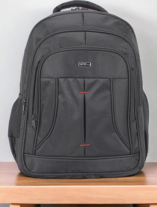 Su Geçirmez Kumaş 17,3 inç Siyah Laptop Sırt Çantası - Image 1