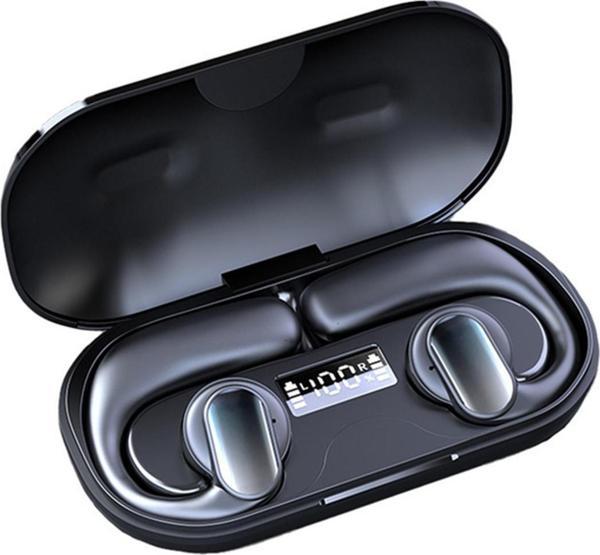 DVIP P85 Bone TWS 5.3 Led Göstergeli Bluetooth Kulaklık Siyah - Image 1