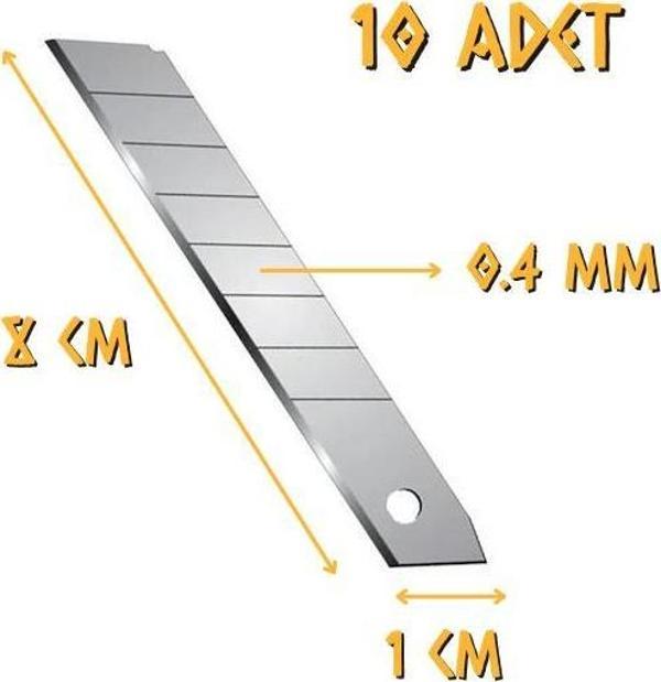 Kupa Maket Bıçağı Falçata Yedeği 9 X 0.4 mm. - 10 Adet - Image 1