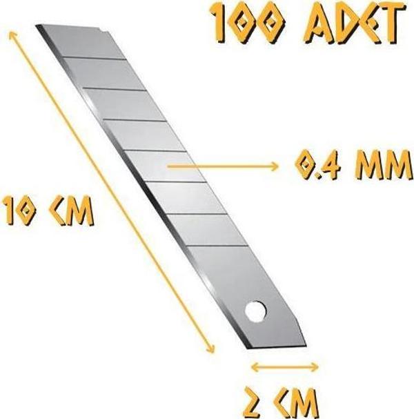 Kupa Tyson Maket Bıçağı Falçata Yedeği 18 X 0.4 mm. - 100 Adet - Image 1