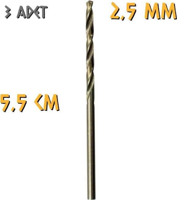 Kupa Tyson Metal Ahşap Delici HSS Matkap Ucu 2.5 mm. - 3 Adet - Image 1