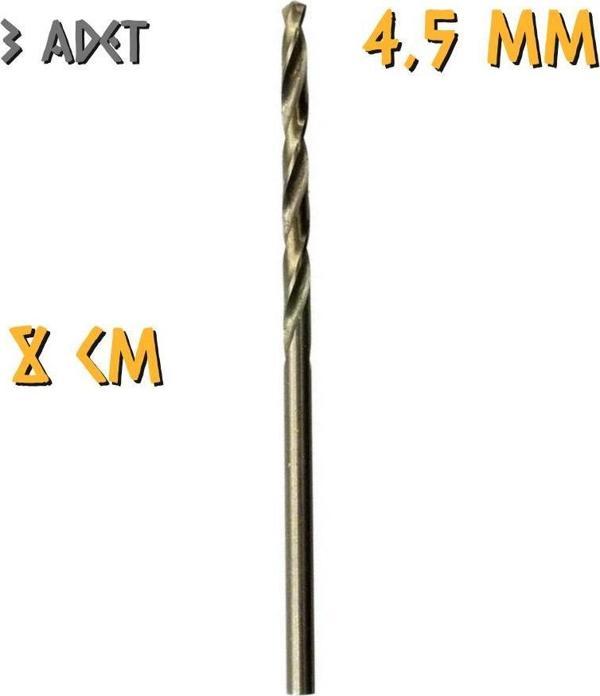 Kupa Tyson Metal Ahşap Delici HSS Matkap Ucu 4.5 mm. - 3 Adet - Image 1