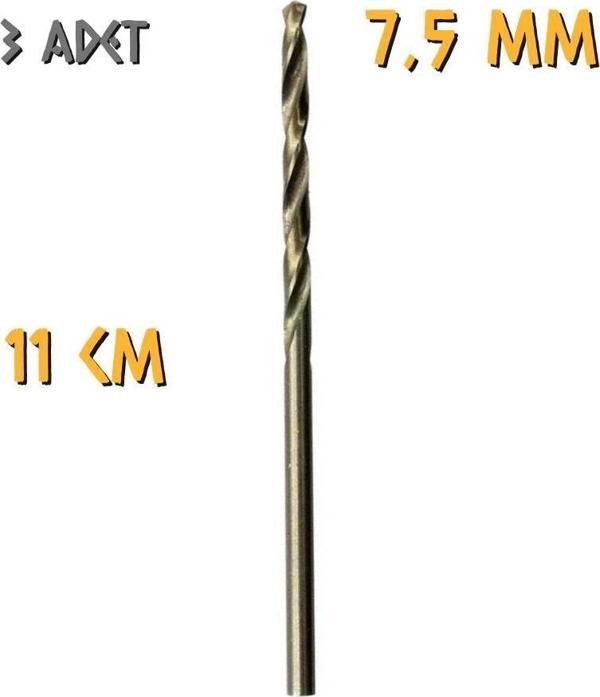 Kupa Tyson Metal Ahşap Delici HSS Matkap Ucu 7.5 mm. - 3 Adet - Image 1