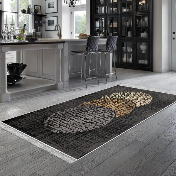 Dekoreko Kaymaz Taban Djt Mutfak Halısı Star Pamuk Saçaklı Modern E4052 - Image 1