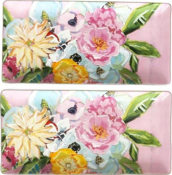 LuckyArt Peony Bone 2'li Servis Tabağı 27 cm - Image 1