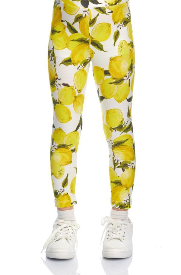 Lemon Breeze Kız Çocuk Baskılı Yazlık Tayt - Image 1