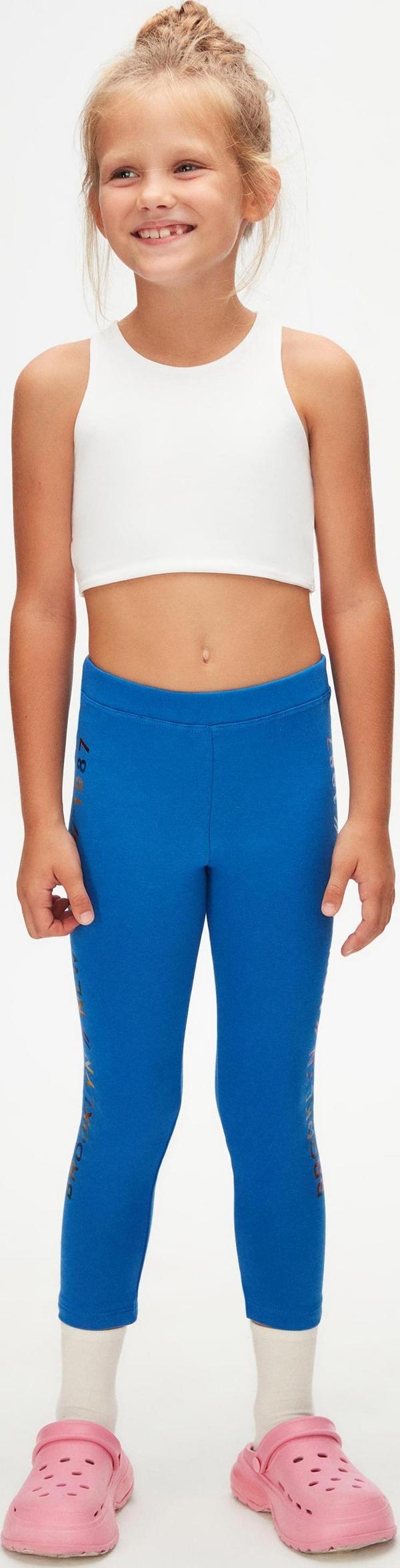 Saks New York Baskılı Şardonlu Kız Çocuk Kışlık Tayt - Image 1