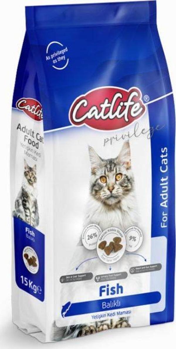 CATLİFE BALIKLI YETİŞKİN KEDİ MAMASI 15KG - Image 1