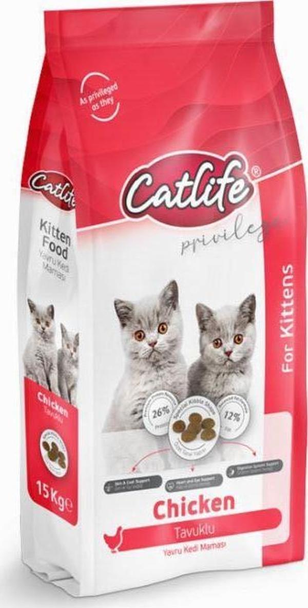 CATLİFE TAVUKLU KİTTEN YAVRU KEDİ MAMASI 15KG - Image 1