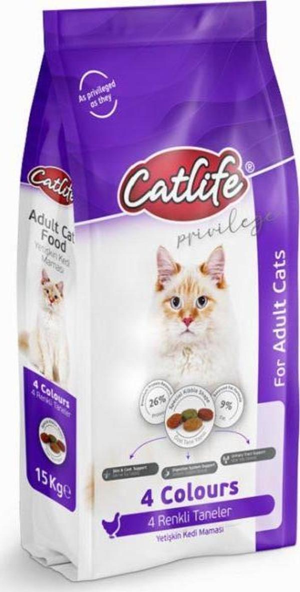 CATLİFE TAVUKLU MULTİCOLOR YETİŞKİN KEDİ MAMASI 15KG - Image 1