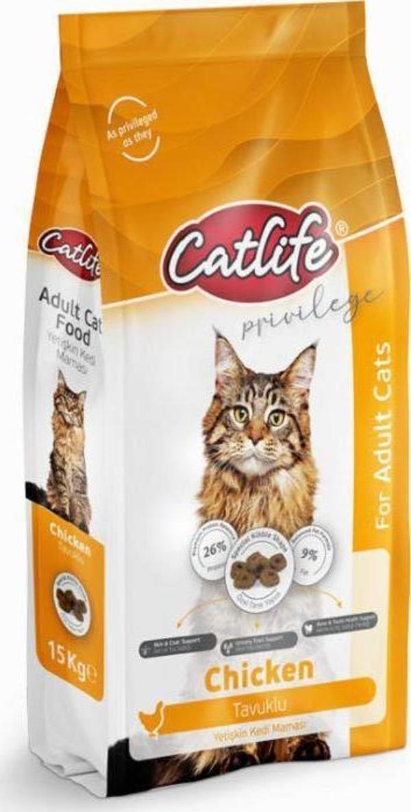 CATLİFE TAVUKLU YETİŞKİN KEDİ MAMASI 15KG - Image 1