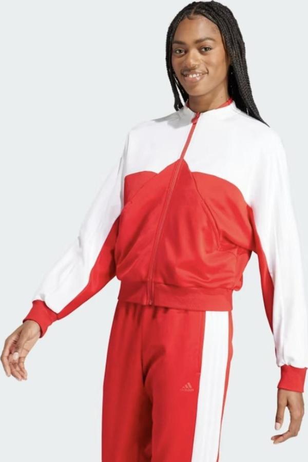 Adidas TİRO Kadın Kırmızı-gri Fermuarlı Eşofman Üstü - Image 1