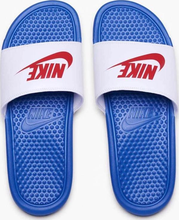 Nike Futura Benassi mavi beyaz erkek terlik - Image 1